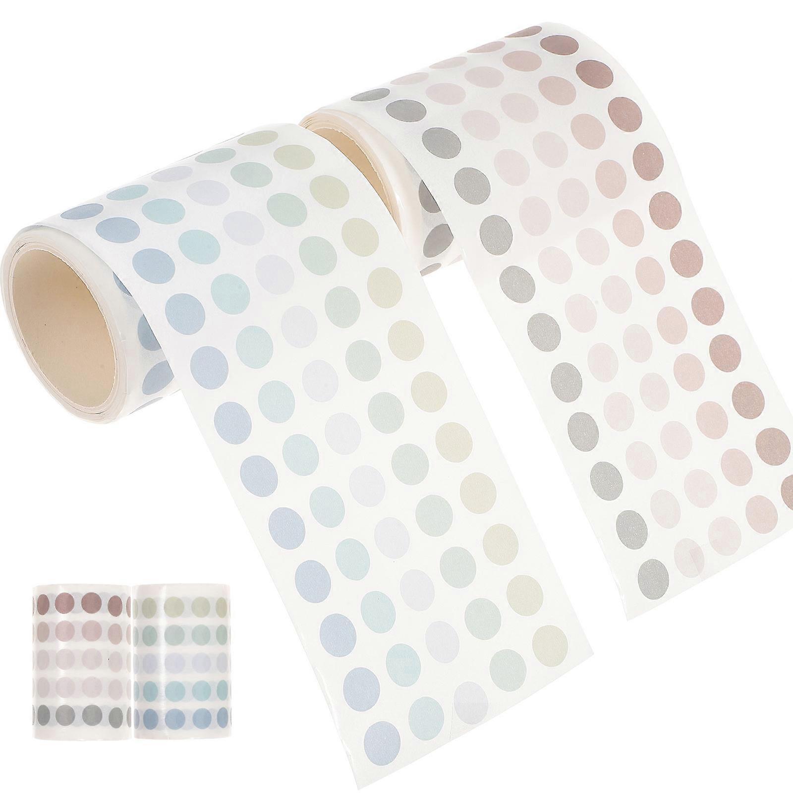 PP Material Stickers for Decor with Lovely Seals and Clear Printing 2 Rolls Multi Color