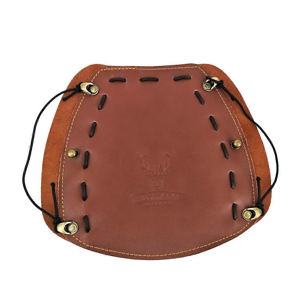 Garde de bras de tir à l’arc réglable conception traditionnelle pour protéger l’avant-bras couleur marron 1Set