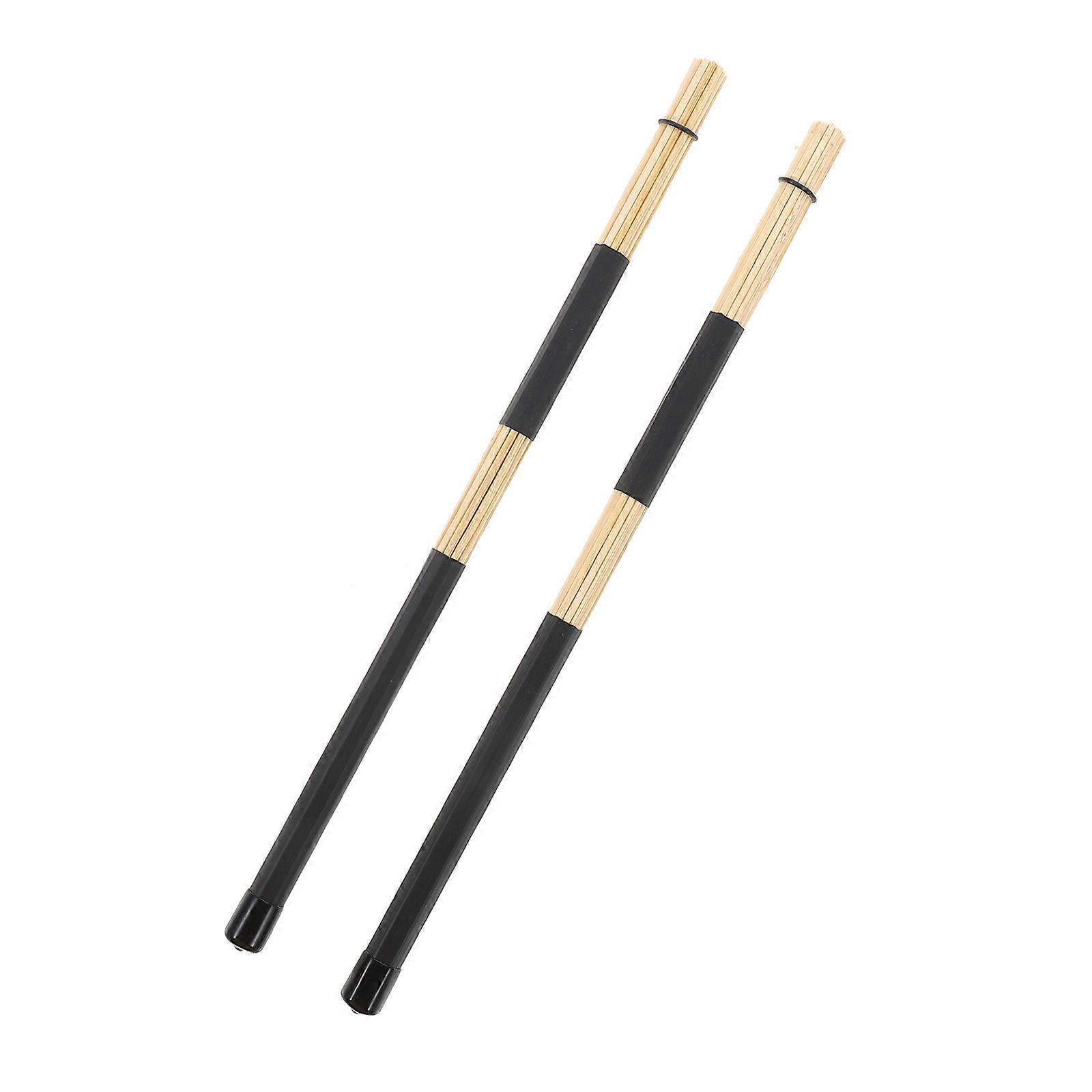 Bamboo Drumstick for Percussion Instruments Black Synthetic Material Durable and Comfortable Grip 1 Pair