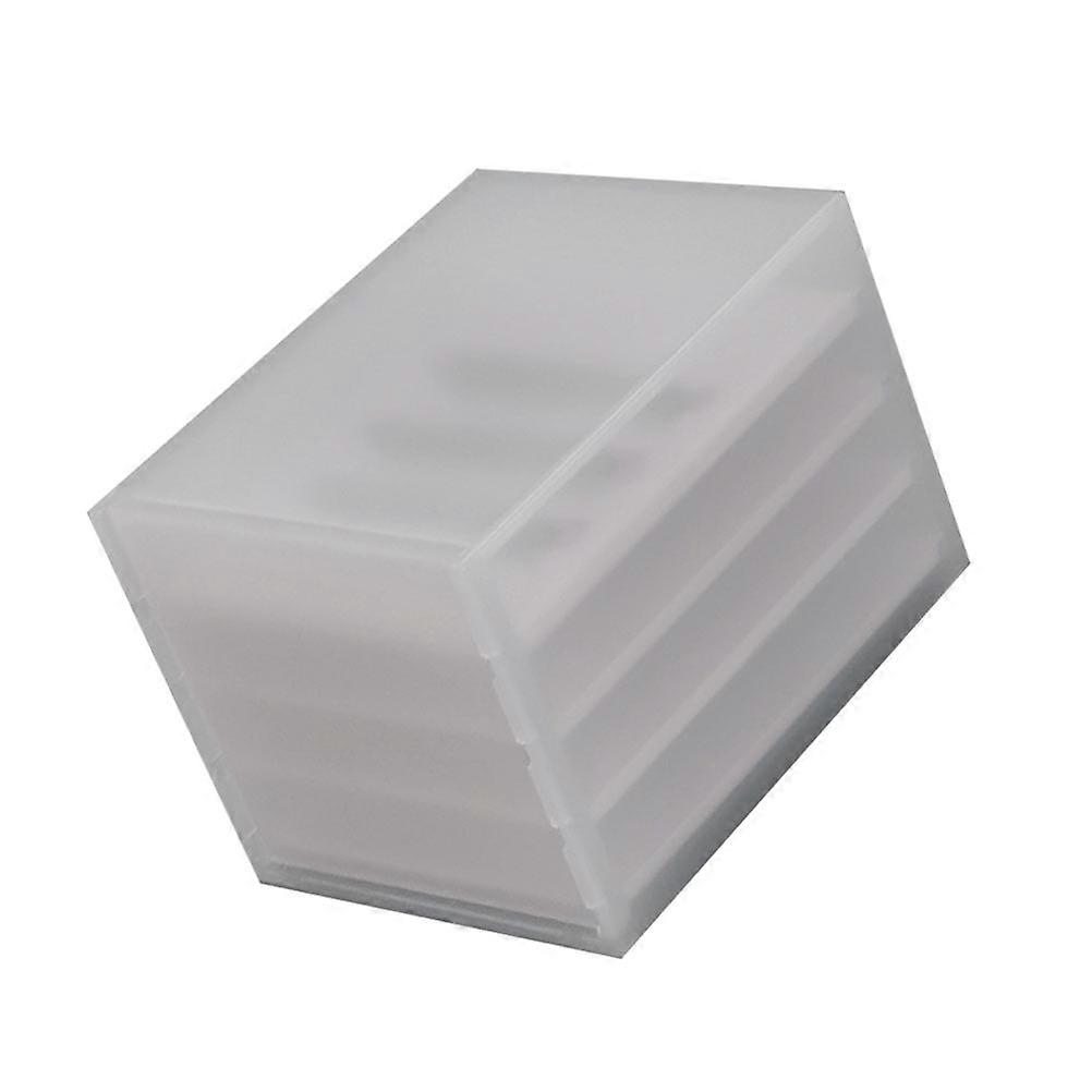 Eyelash Storage Box with Multi-layer Stand Drawer in White Acrylic for Use