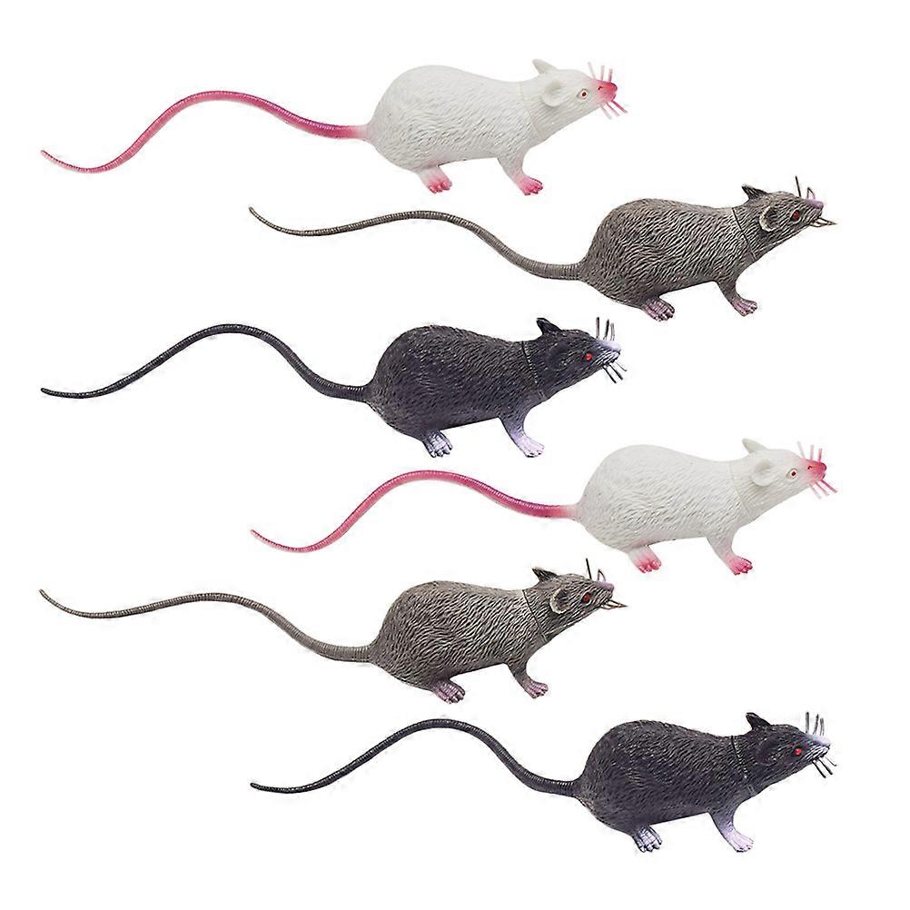 Lifelike Mouse Model Prank 6Set For Halloween Decorations Assorted Color Educational Tool