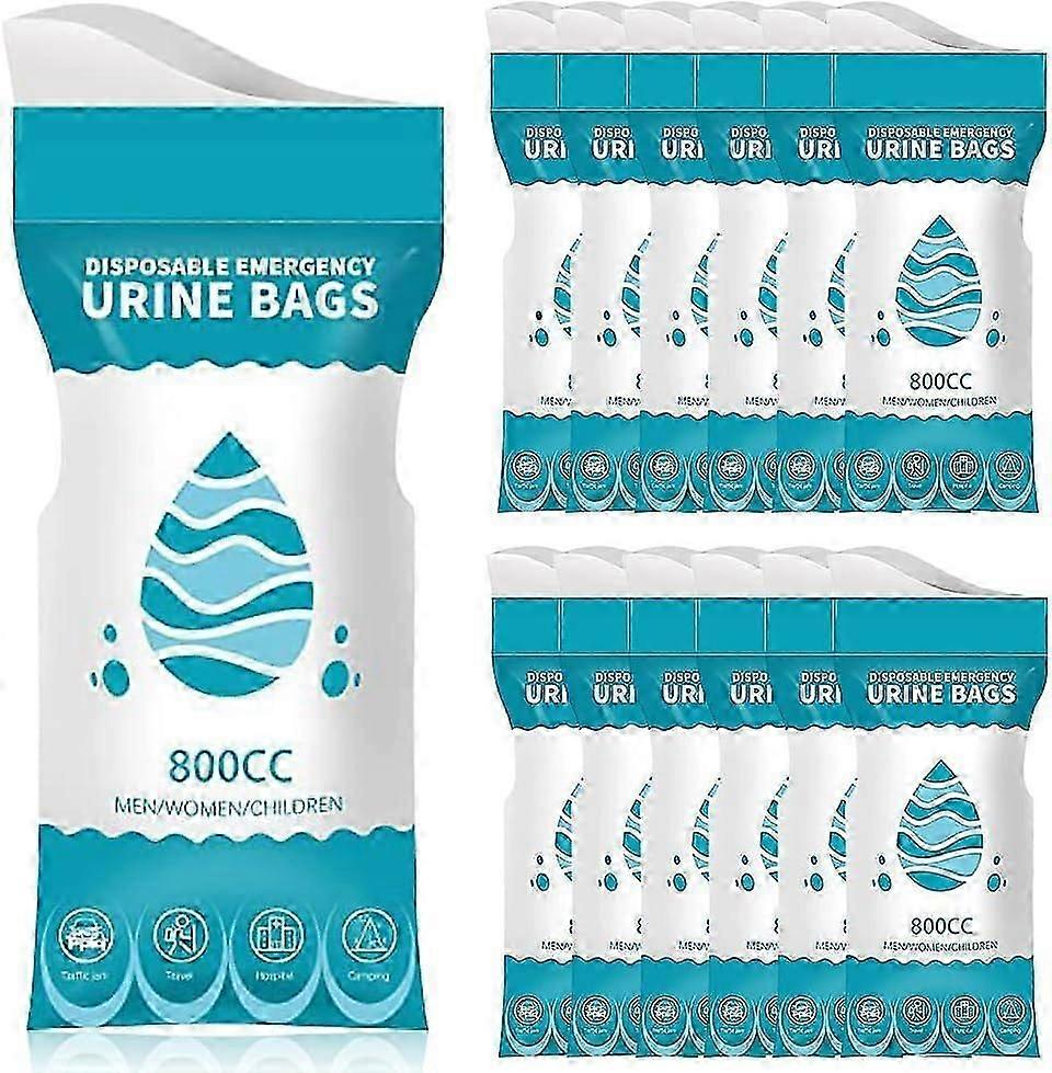 Disposable Urine Bag,12 Pcs 800ml Portable Camping Pee Bag,Emergency Urine Bag for Men,Women
