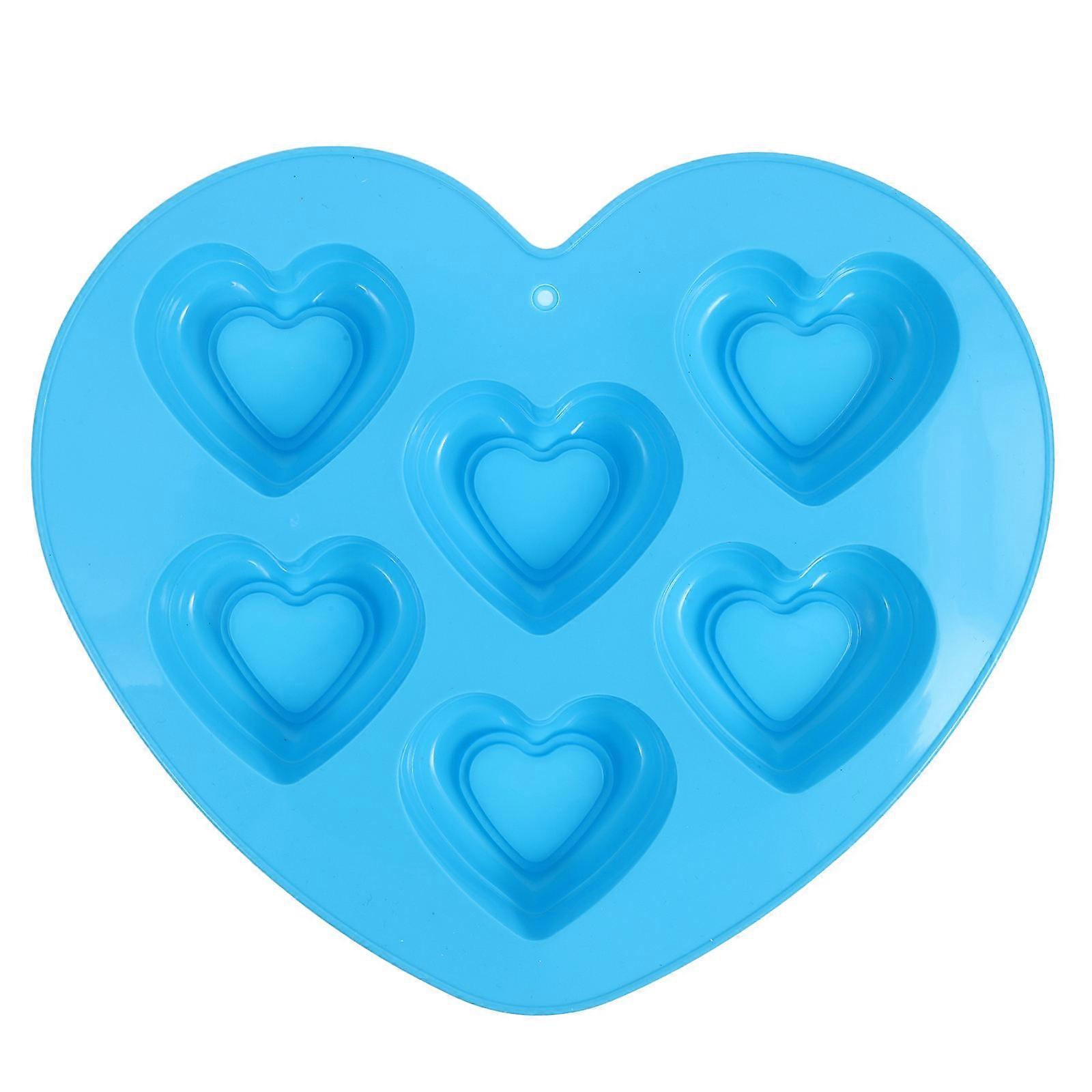 Masteelf Silicone Baking Mold for Cake Making Heart Shape 1 Set Creative Soap Mold