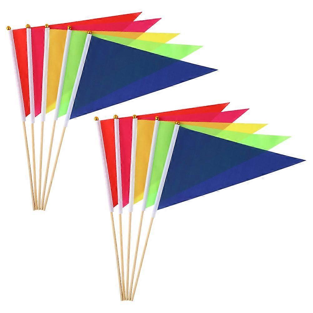 10Pcs Marker Flags Construction Marking Flags Yard Flags Marker Lawn Flags Marker