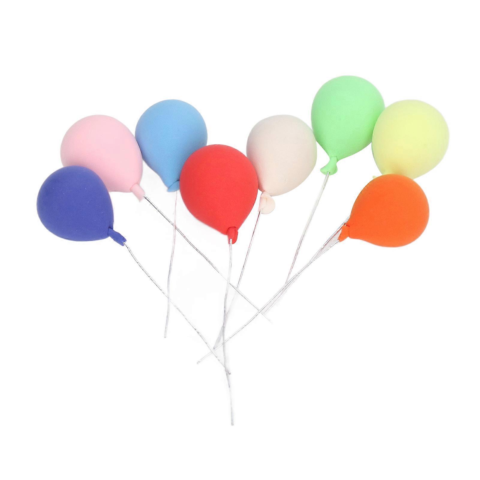 8 PCS 1:12 Dollhouse Miniature Balloon High Simulation Handworked Miniature Landscape Ornaments for Garden Decorations