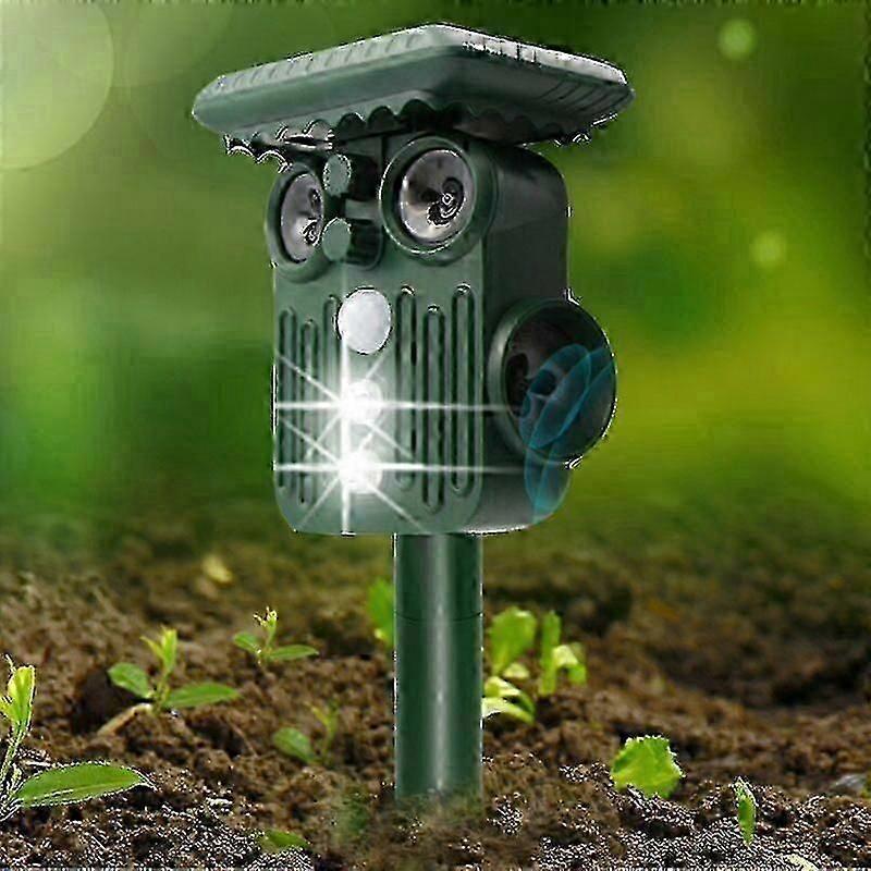 Ultrasonic Outdoor Cat Repeller - Solar Outdoor Cat Repeller Adjustable Sensitivity and Frequency Ultrasonic Cat Repellent for Repelling Pests Garden