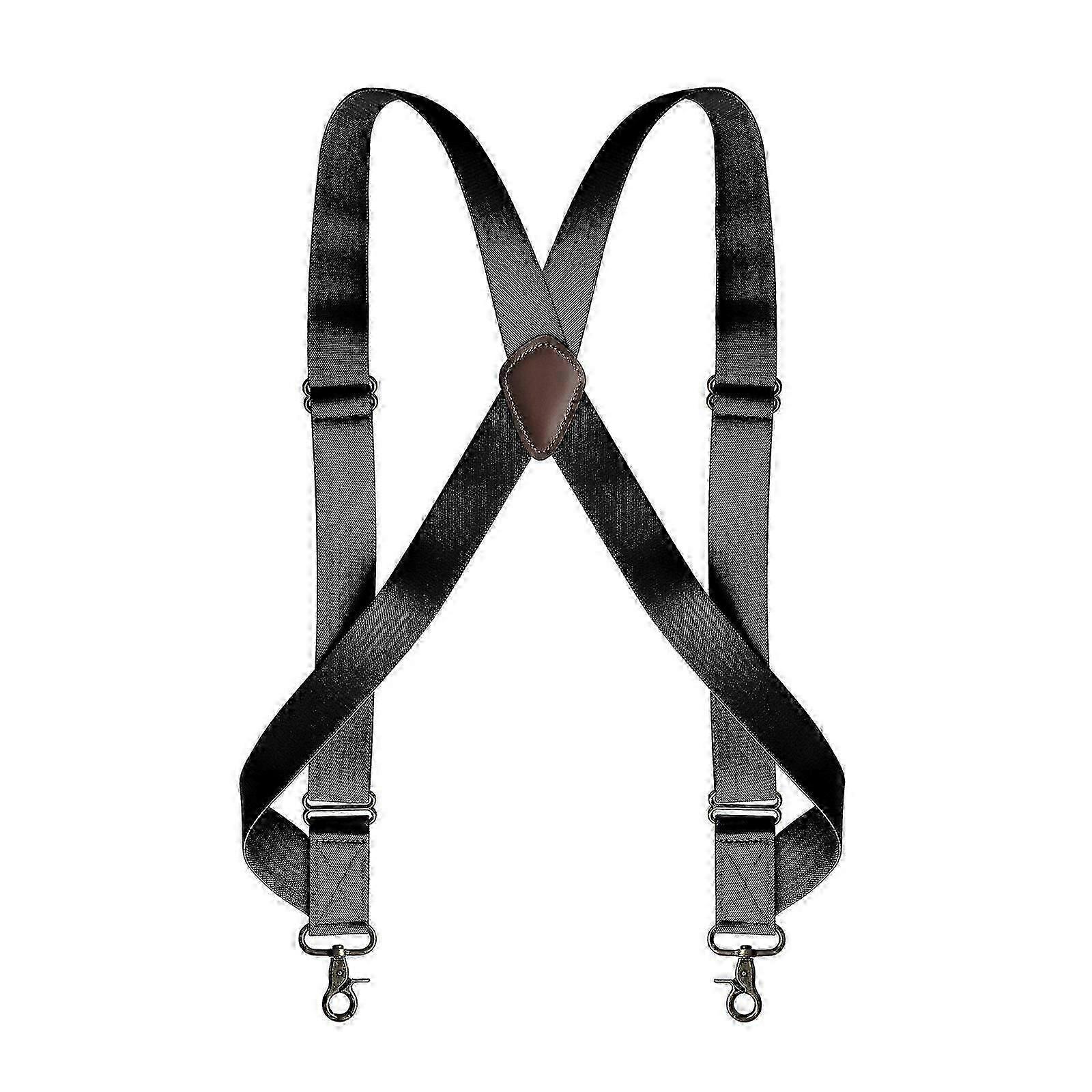 Mens Suspender Swivel Hook X Shaped Elastic 1.4" Wide Adjustable Suspenders