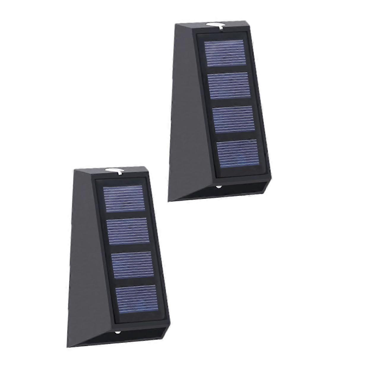 Solar LED Wandlampe Solar-Powered Outdoor Wall Lights With High-Sensitivity LEDs Weatherproof For Garden/Patio 2-Pack