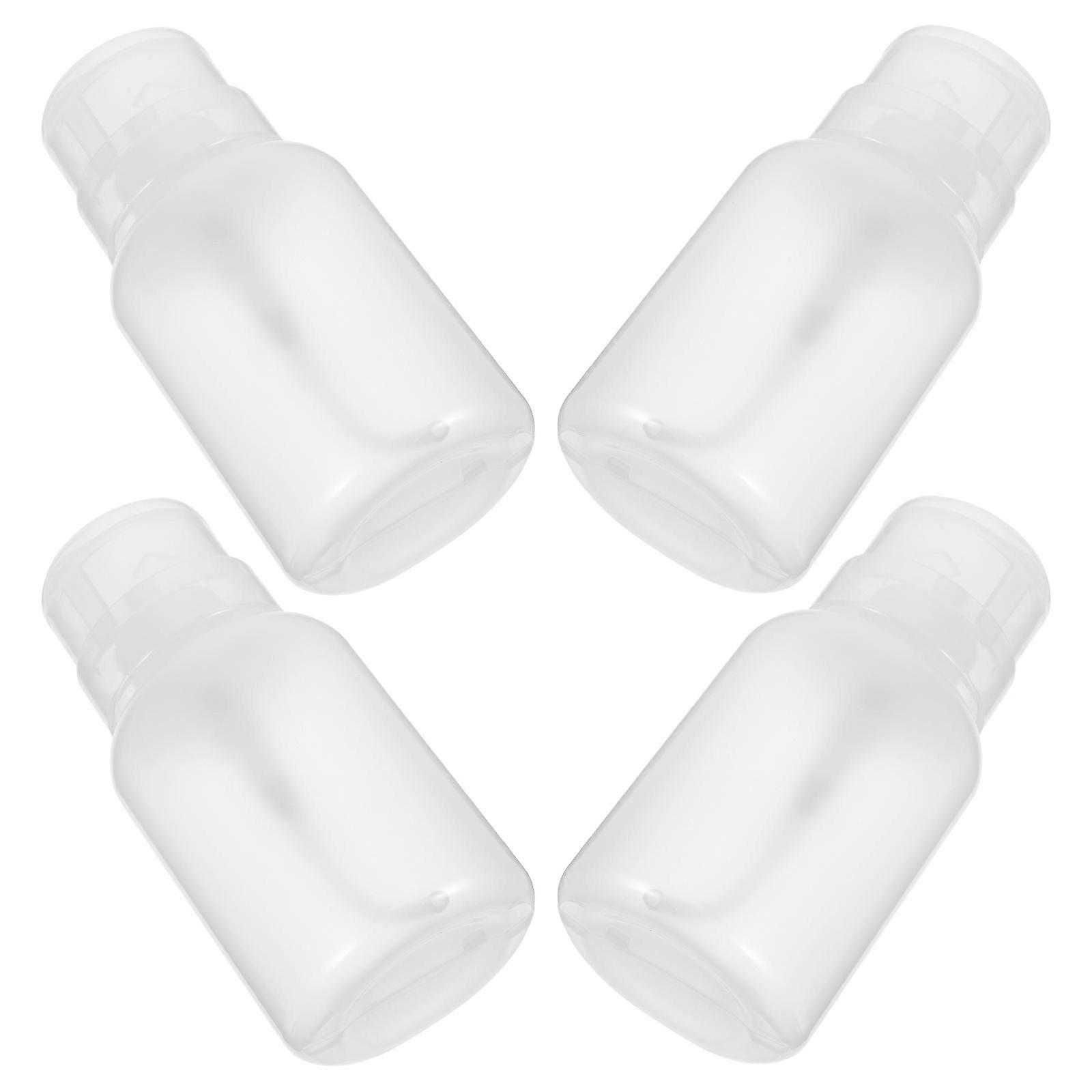 Transparent Liquid Pump Bottles for Storage 4Pcs Refillable Press Bottles