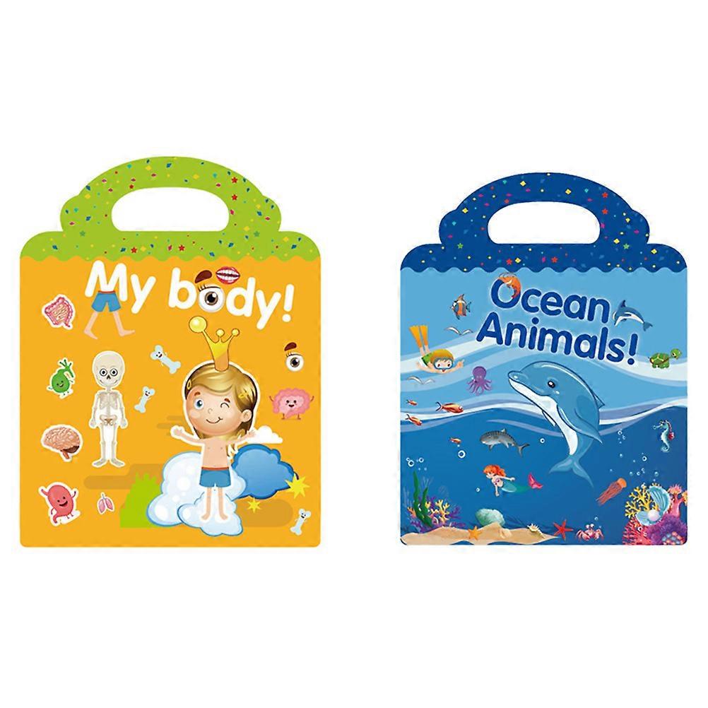 Kids Window Clings 2Pcs Static Stickers Book Designed For Indoor Play And Imagination Promotion In Assorted Color