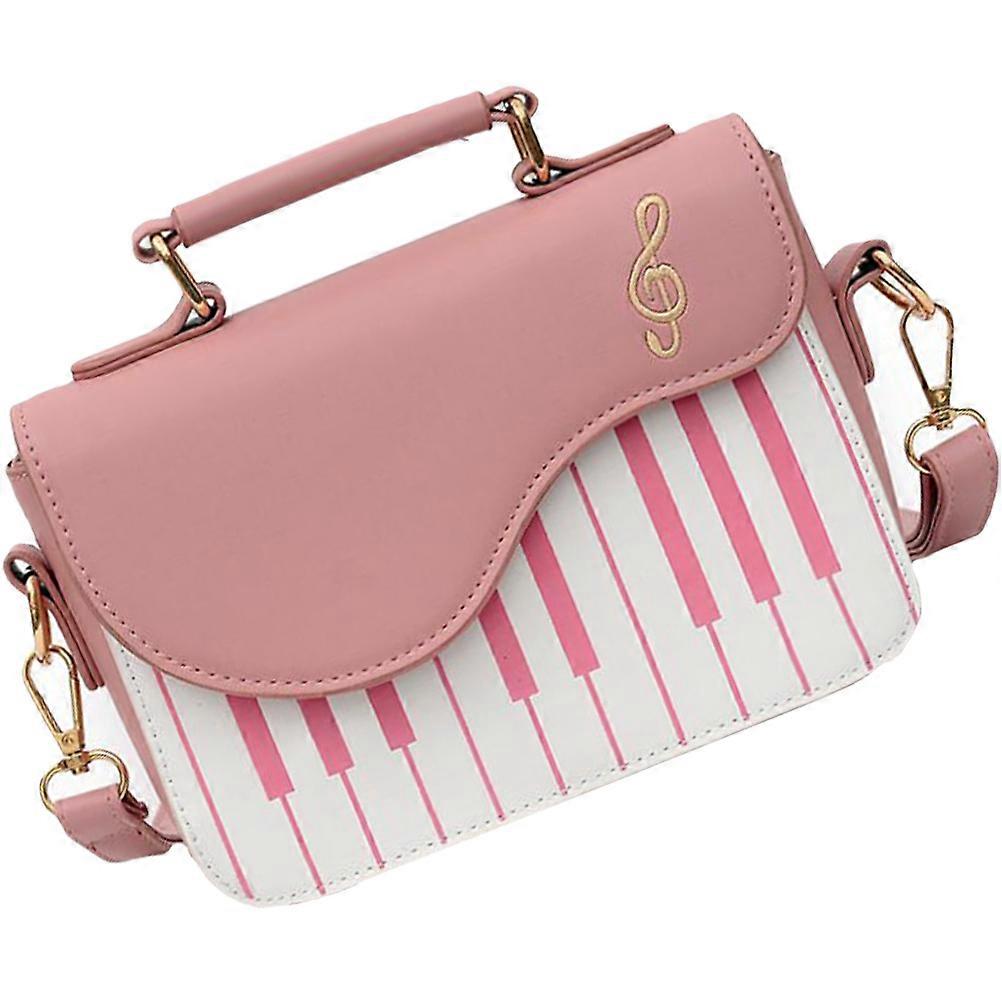 Square Girl Handbag 20X15CM Portable Pink Simple Design 1Pcs