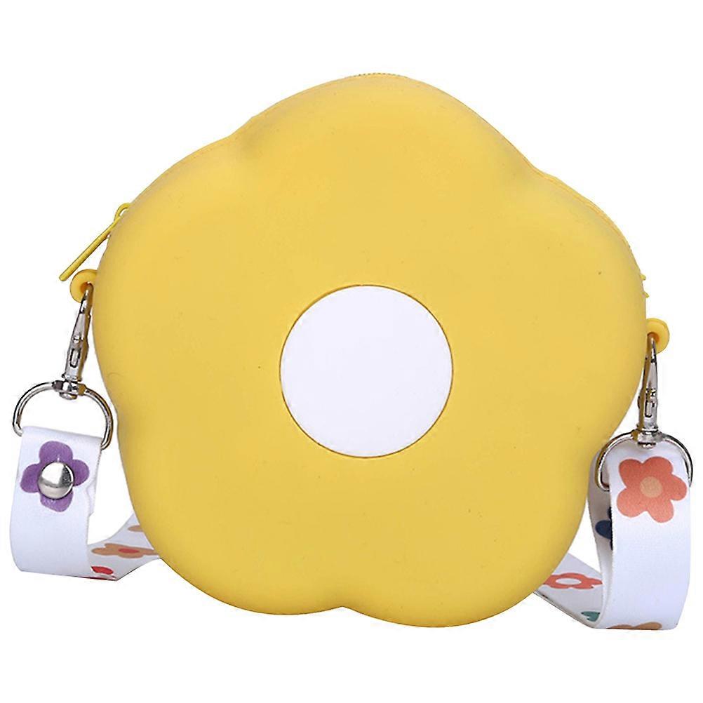 Multi Colored Girls Silicone Handbag with Adjustable Shoulder Strap Compact Coin Purse for Storage