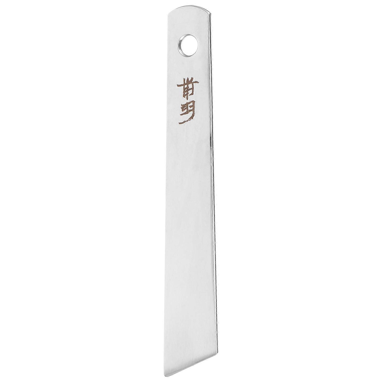 Notched Glue Spreader Handheld Craft Tool For DIY Enthusiasts Light Grey Sturdy Stainless Steel 1Pcs