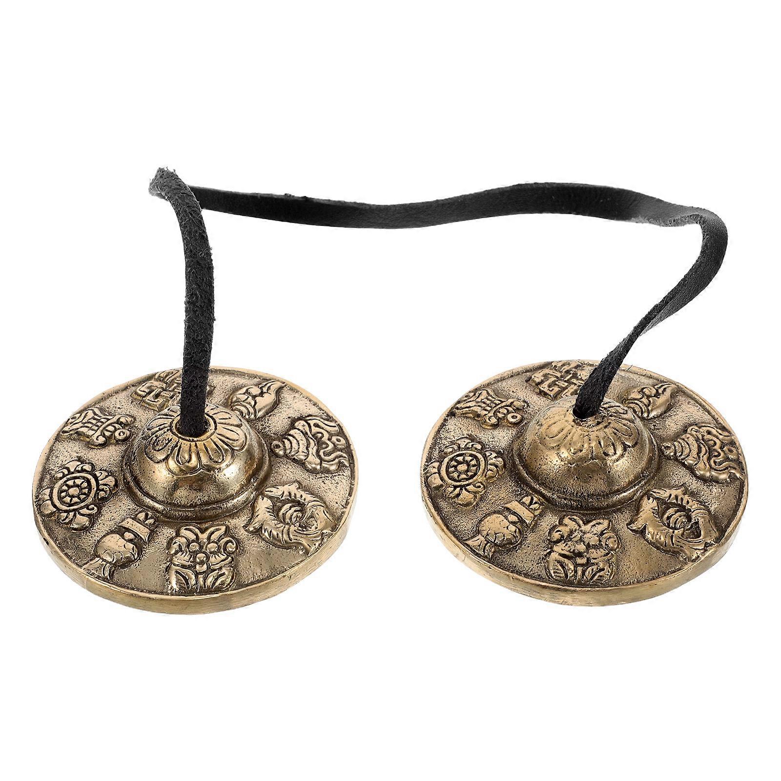 Brass Tingsha Cymbals for Meditation – Durable Bell Chimes for Sound Bath, Relaxation & Musical Performance – Ethnic Instrument Accessory