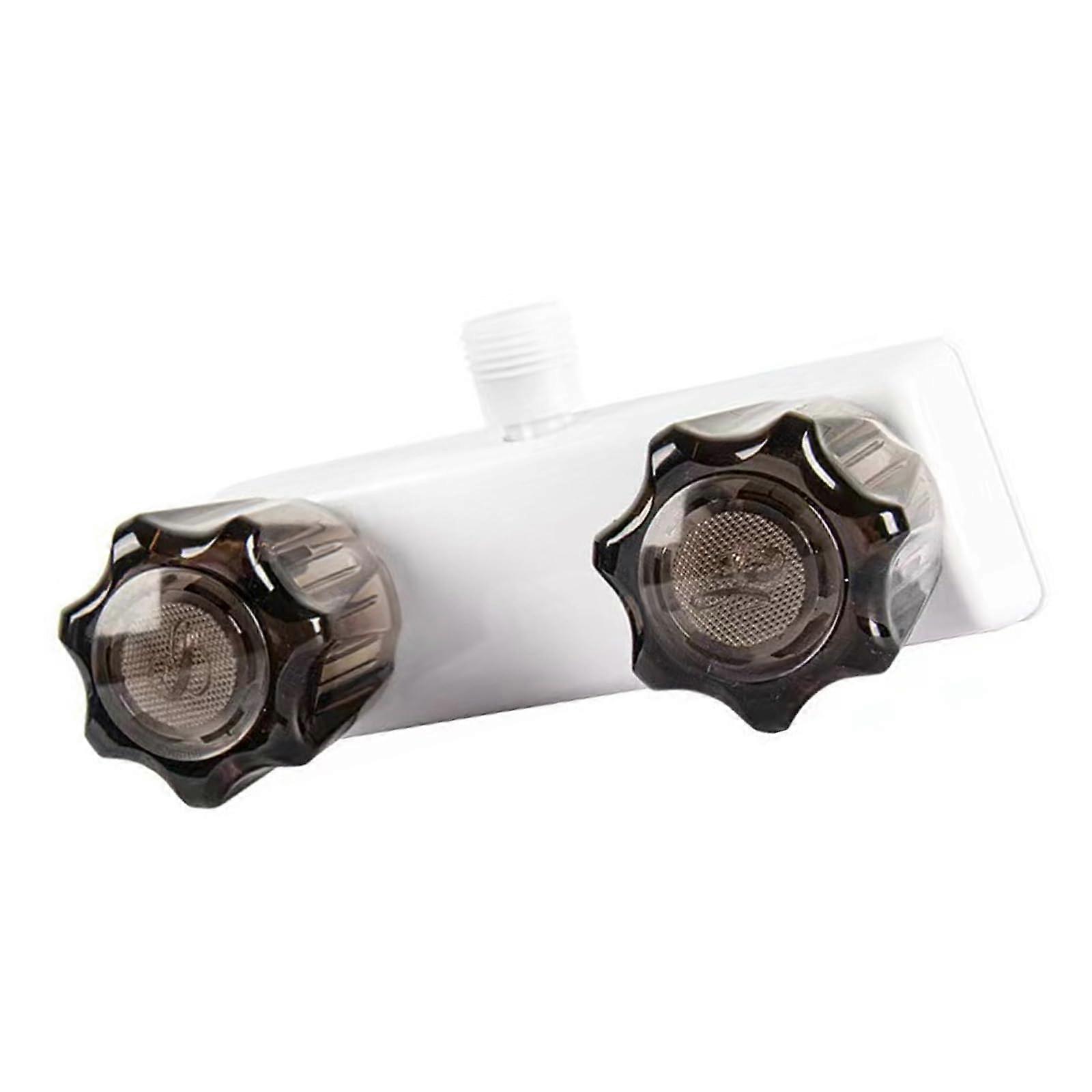 Plastic dualhandle shower faucet, easytouse shower control for indoor and outdoor use.