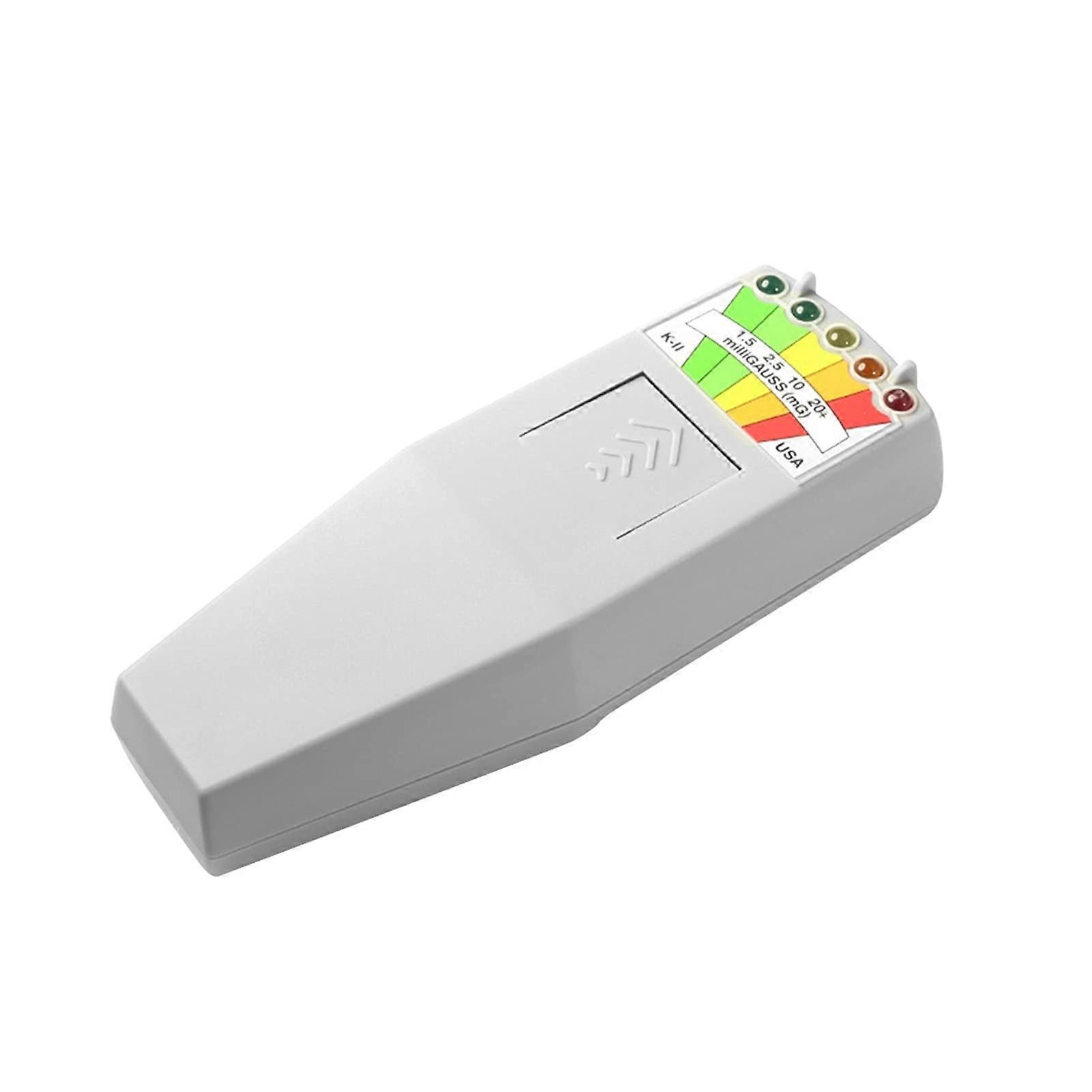EMF Meter Field Detector 5 LED Gauss Meter for EMF Inspections (Gray)