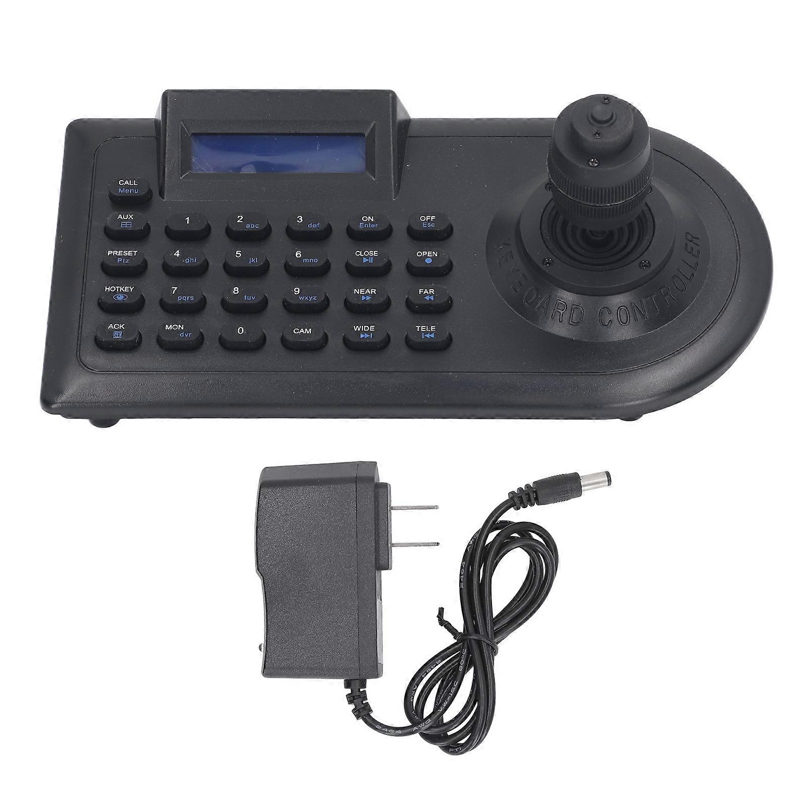 LCD Analog PTZ Camera Keyboard with 4D Joystick PTZ Speed Dome Camera Controller for Linux