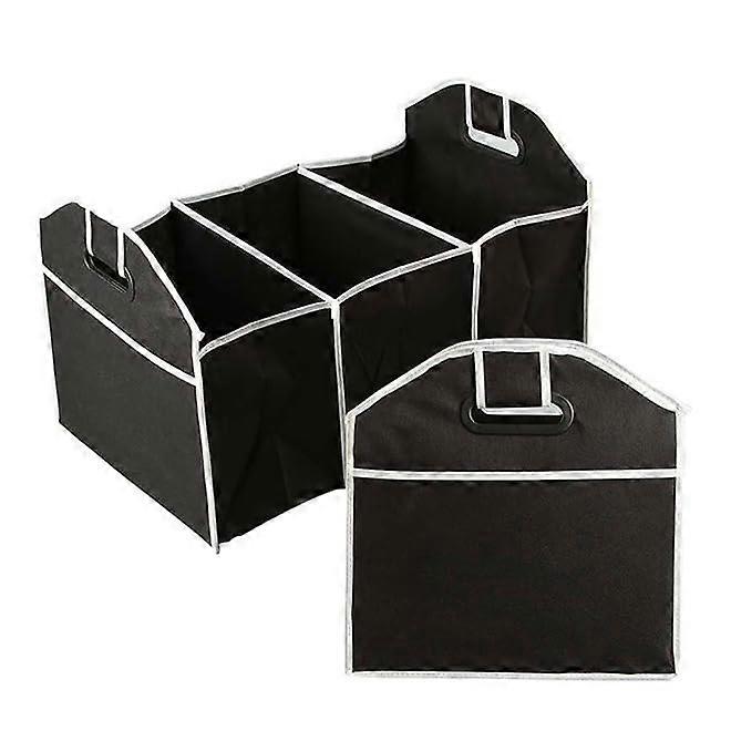 3 Compartment Car Boot Organizer, MultiFunctional Car Storage Organizer, Portable Foldable Car Trunk Organizer