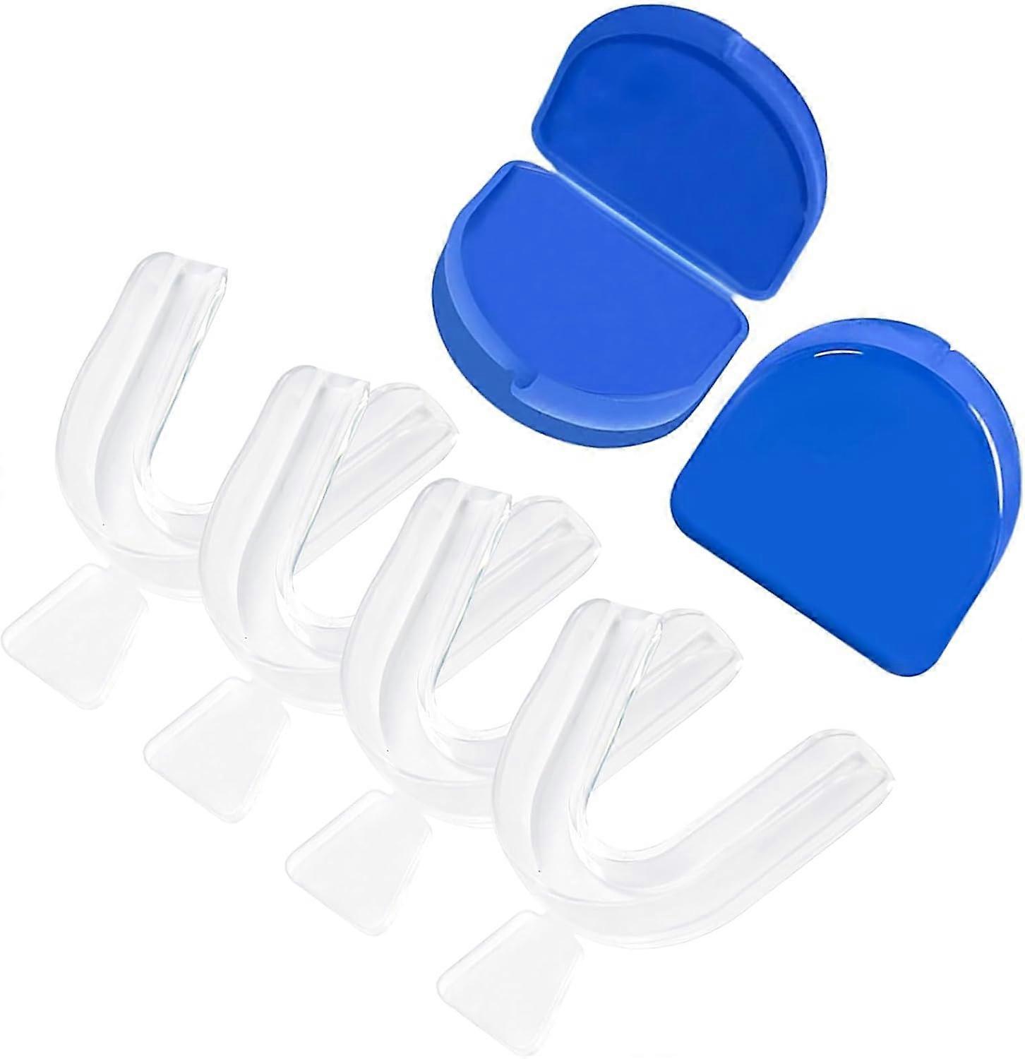 Moldeiras de Clareamento Moldado - 4 Bandejas com 1 Estojo - Compatível com Gel de Clareamento de Dentes Opalescence