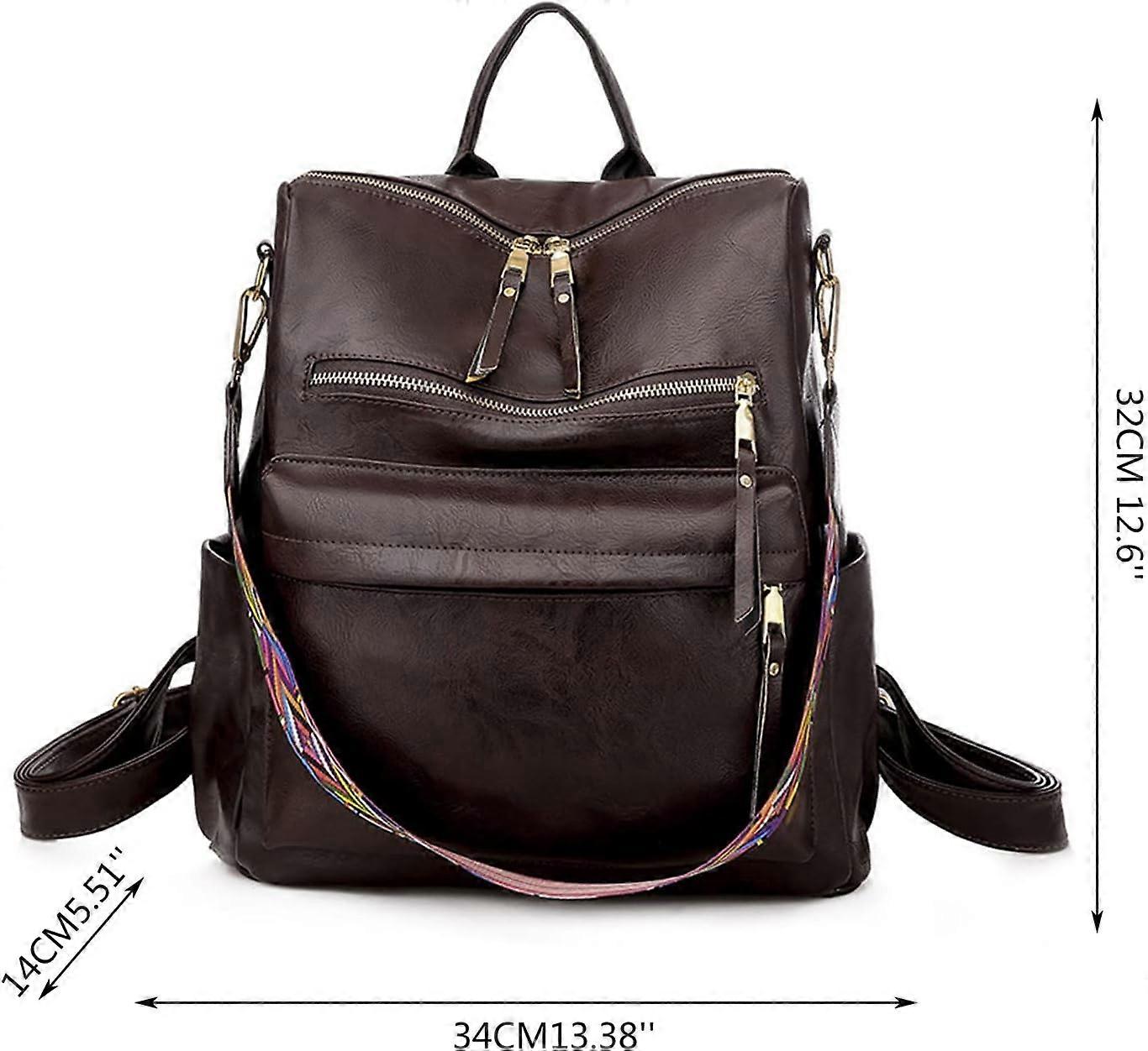 Waterproof Backpack Fashion Leather Multipurpose Backpack 