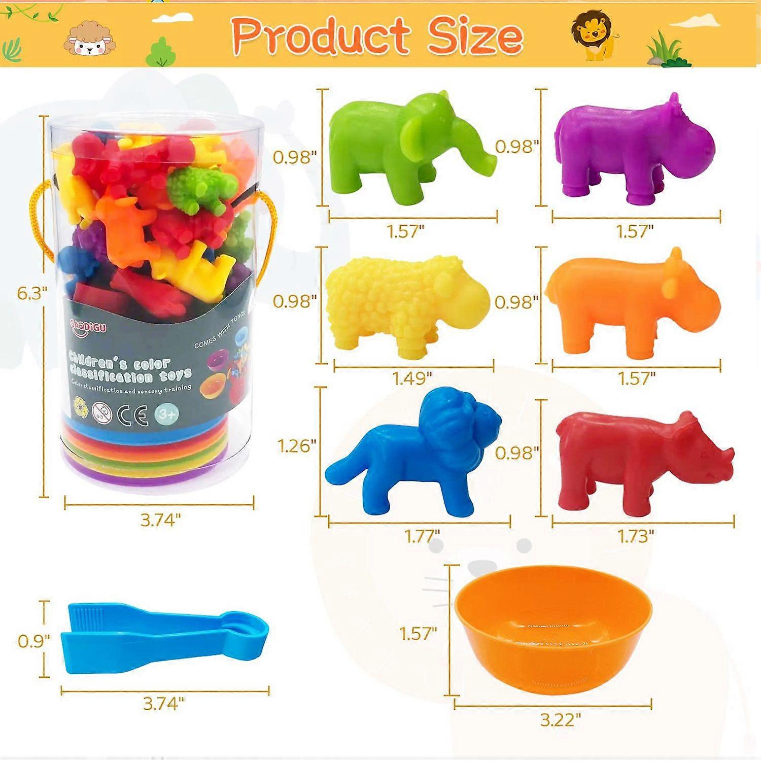 Rainbow Soft Rubber Simulated Cognitive Classification Counting Fun Clip Interactive Toy Toy suitable for children aged 4-6