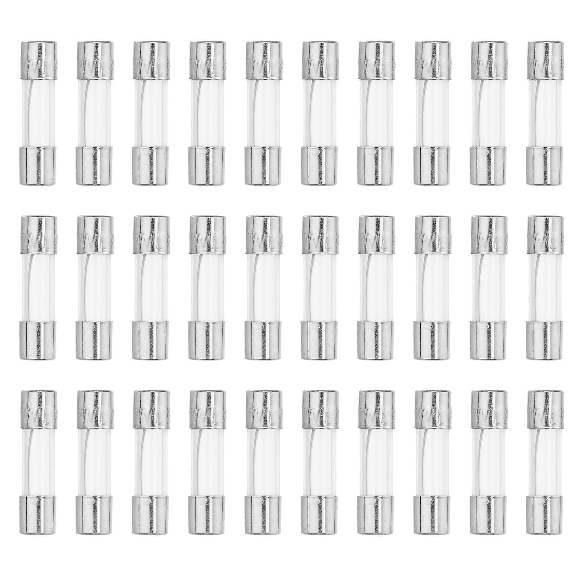 Glass Fuses 5x20mm 30A Fast Acting 250V Assortment Pack of 30 for Standard Fuse Holders
