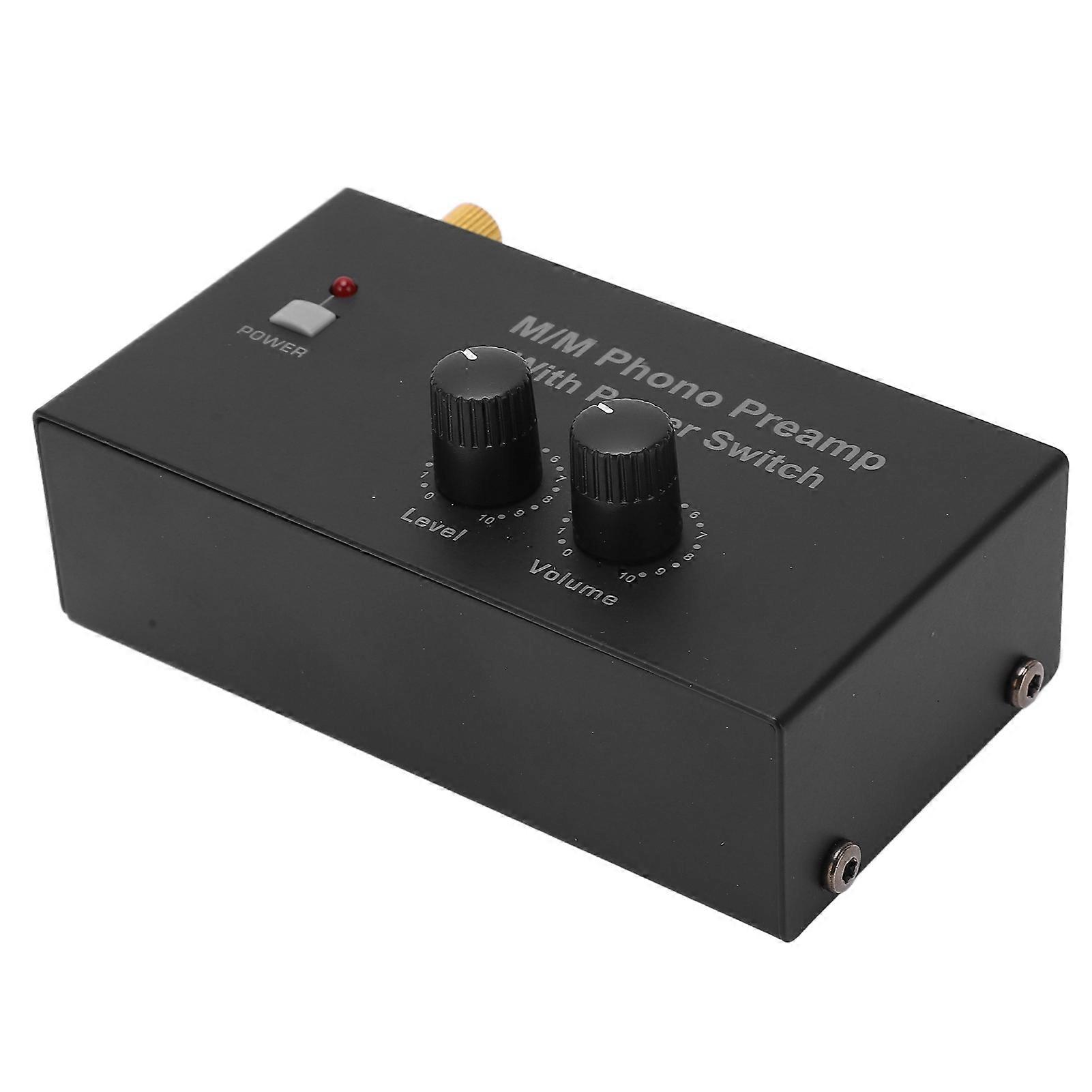 Phono Preamp RCA L R Input Output Level Turntable Volume Control PP500