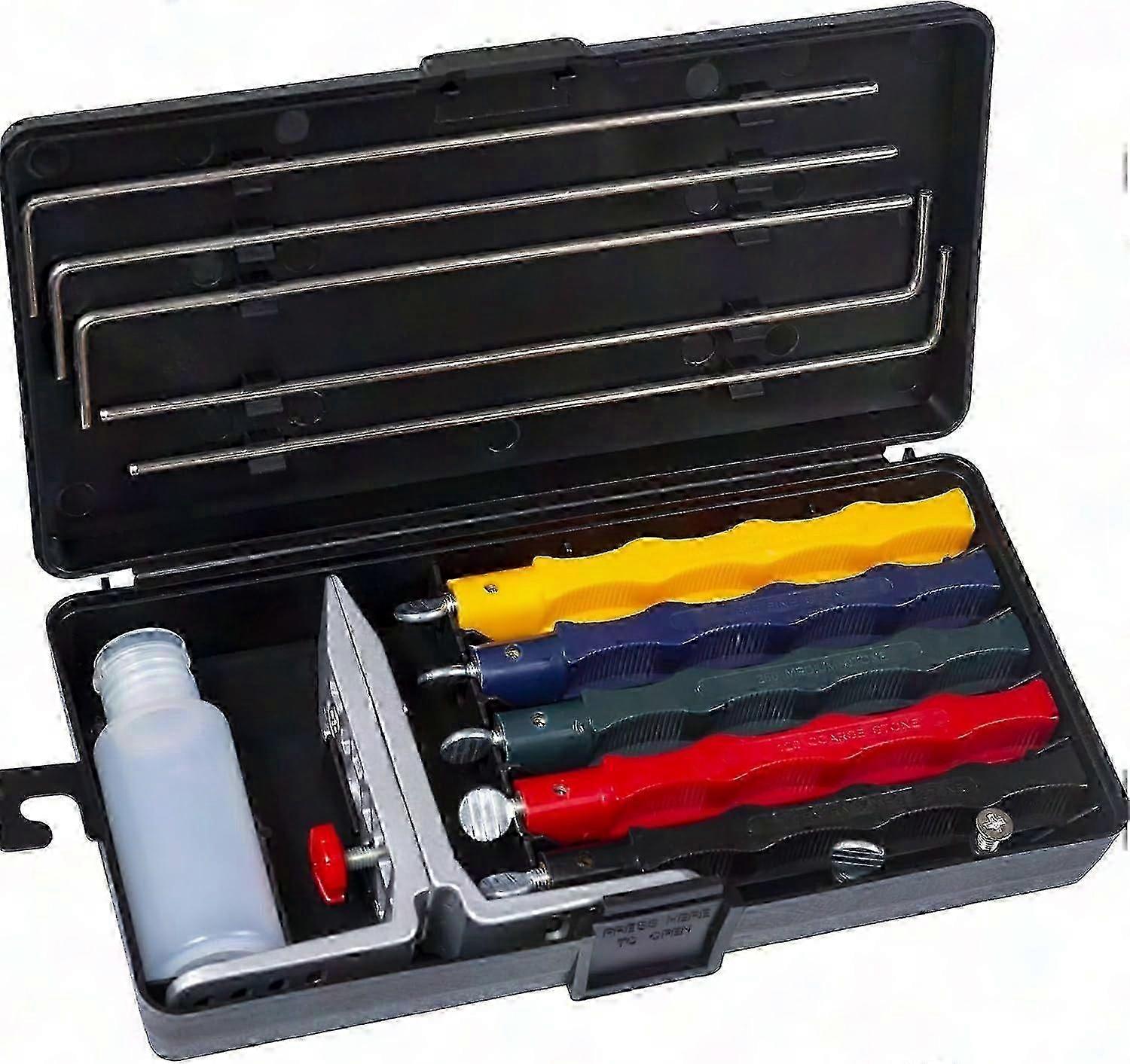 Professional Knife Sharpening System - Precision Angle-Controlled Sharpener for Kitchen Knives (No Oil Needed)