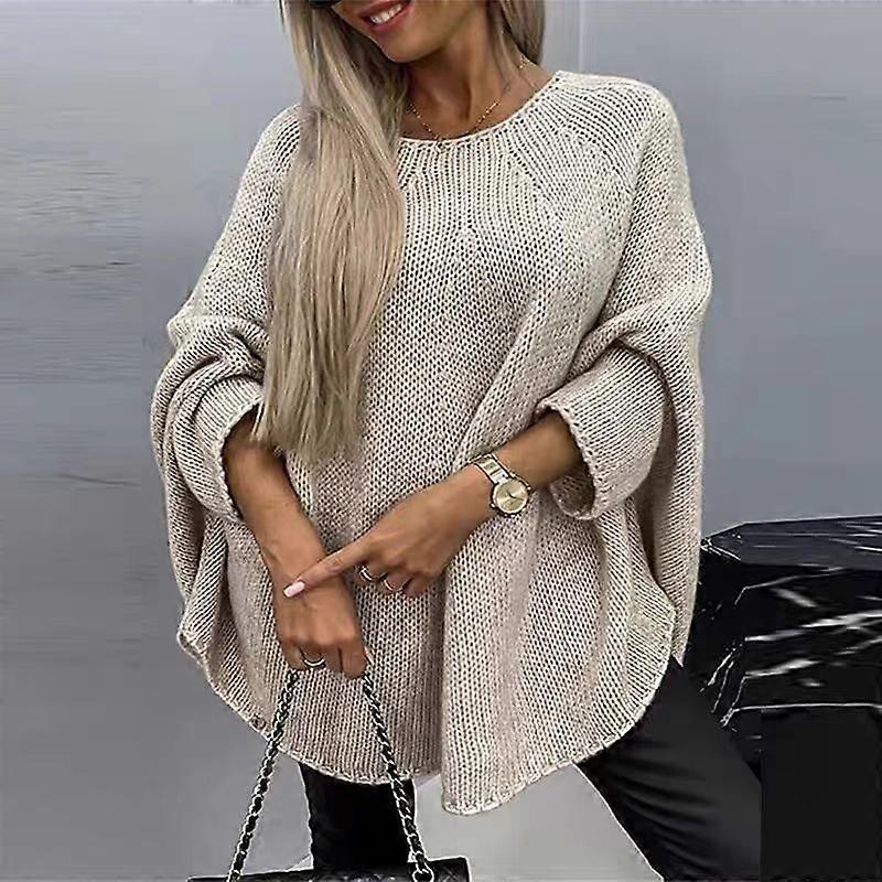Gestrickter Schal Pullover Herbst Und Winter Pullover Cape Poncho Mode Strickwaren