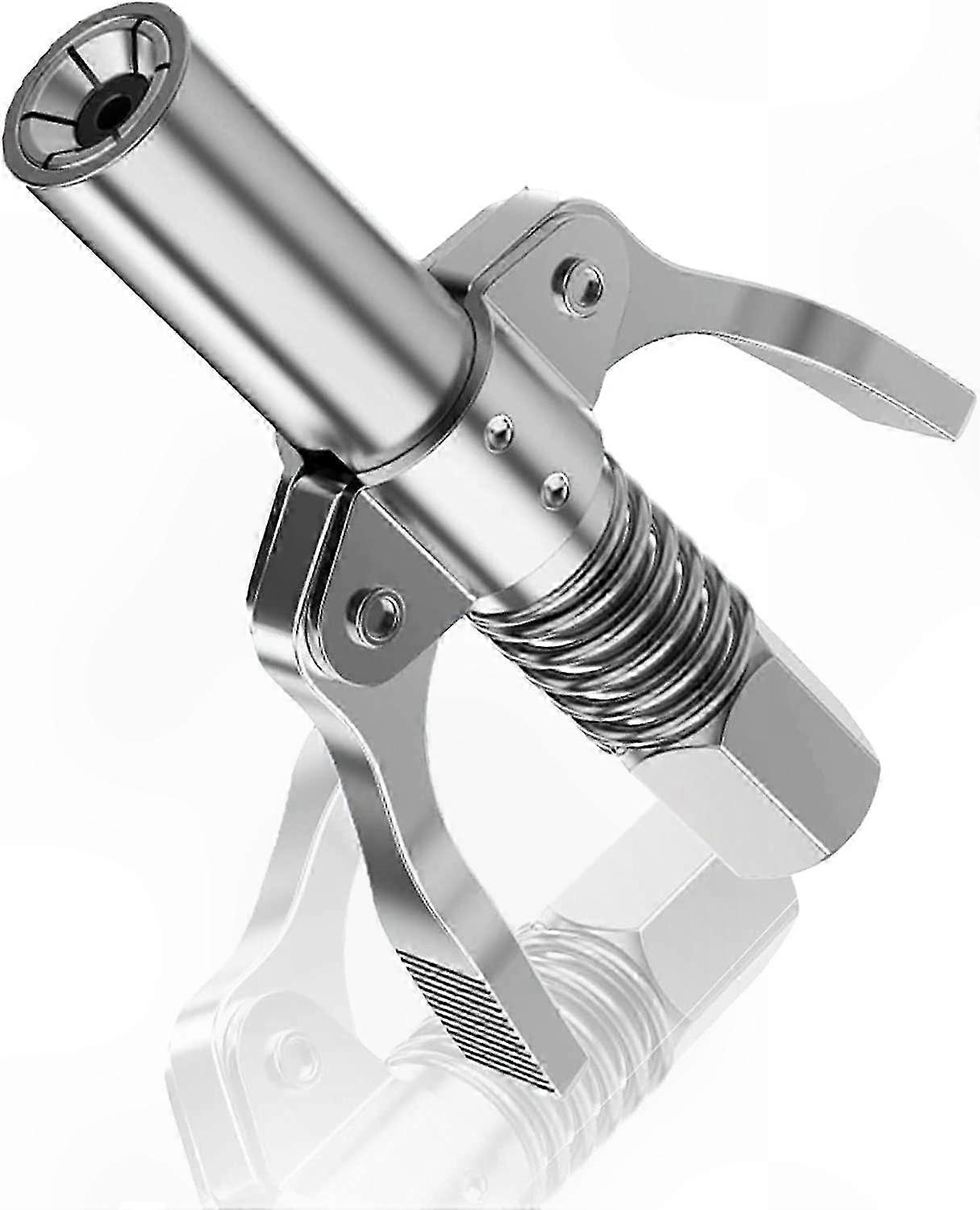 Double Handle Grease Gun Coupler for All Grease Types, Effortless Operation