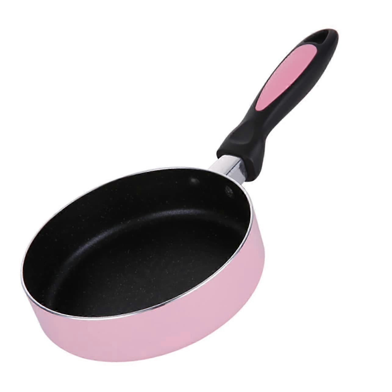 Non-Stick Frying Pan with Honeycomb Bottom for Induction and Gas Stoves, Pink Mini 20cm Cooking Pan