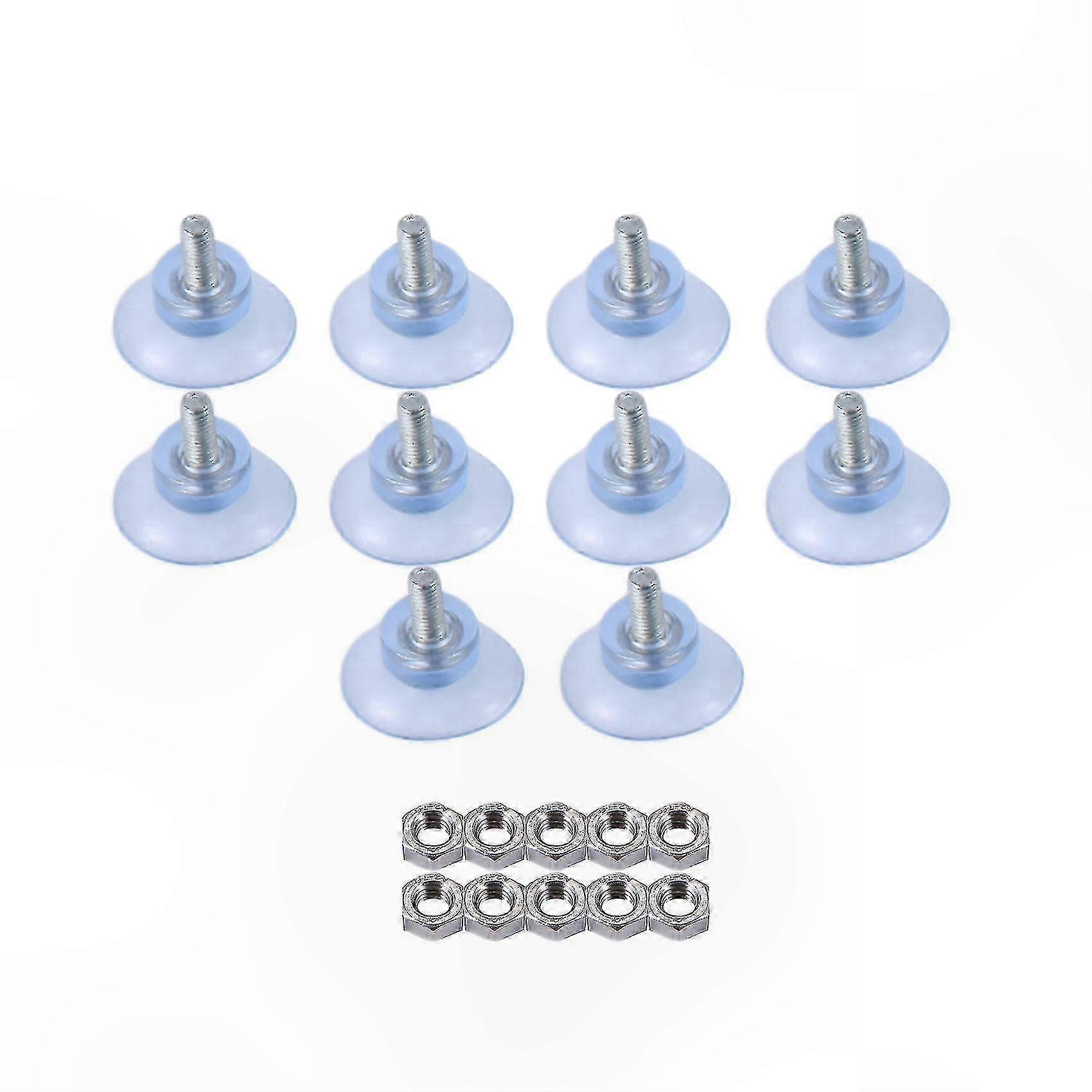 M6 Screw Rubber Suction Cup Replacements for Glass Table Tops, 10-Pack