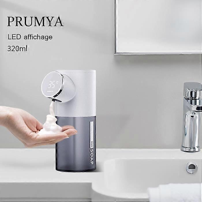 PRUMYA Automatic Soap Dispenser with LED Temperature Display 320ml Touchless Foam Soap Dispenser