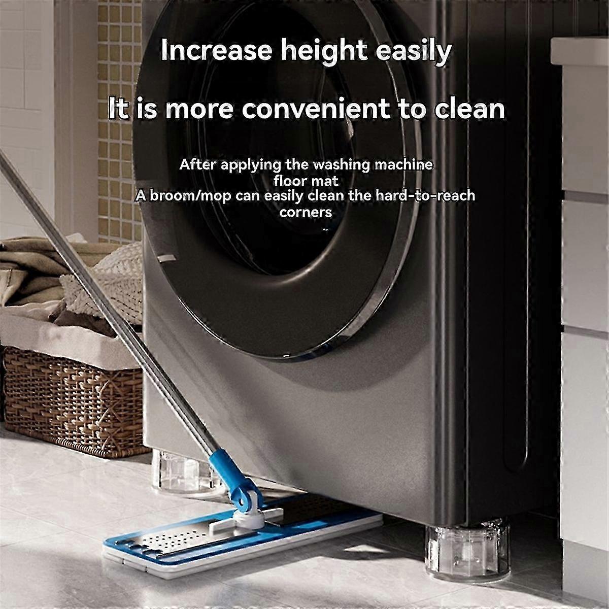 Washing Machine Mats - Universal Base Mats with Moisture Protection & Anti-Slip Function for Furniture in Grey