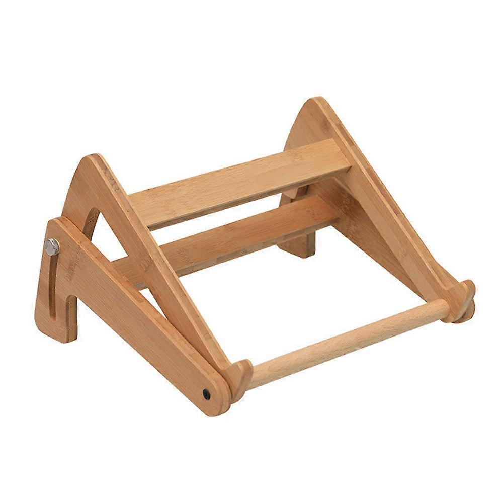 Laptop Stand Portable Holder for Workplace Bamboo Wood Material Beige with Disassemble Feature 1Pc