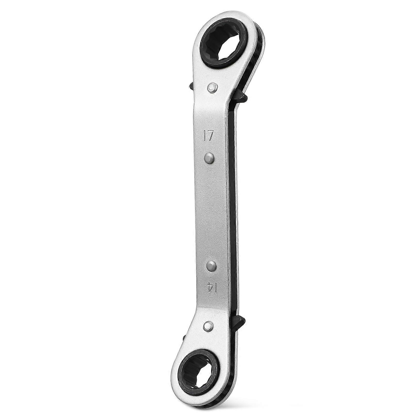 Double Ended Ratchet Wrench Bending Head For Tight Spaces Reversible Metal Spanner Tool For Car Repair