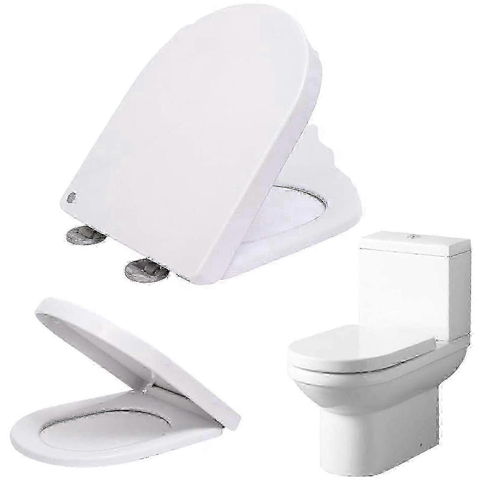 Siège de toilette avec couvercle antibactérien à fermeture douce