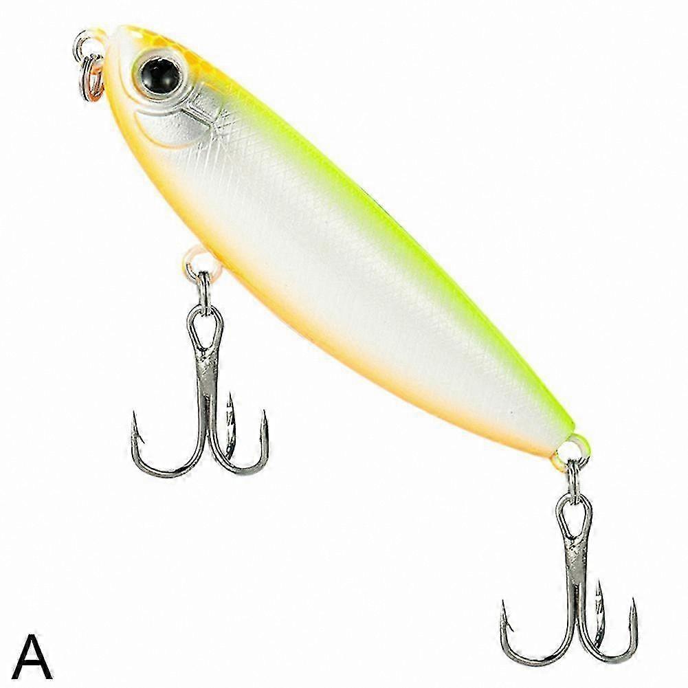 6g 6.7cm Silver Zigzag Floating Fishing Lure - Bionic Pencil Bait for Bass and Bighead Carp Angling
