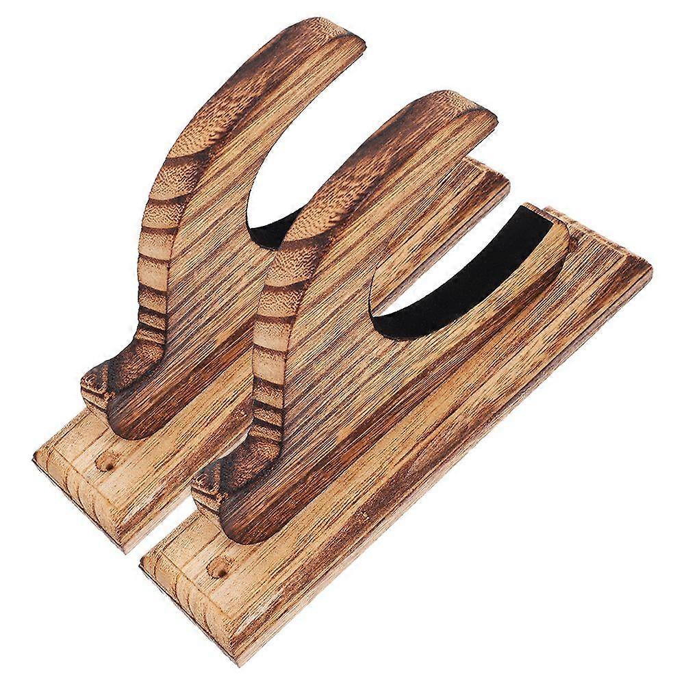 2Pcs Wall Mount Sword Rack Wooden Sword Display Holder Sword Storage Rack Reusable Sword Holder