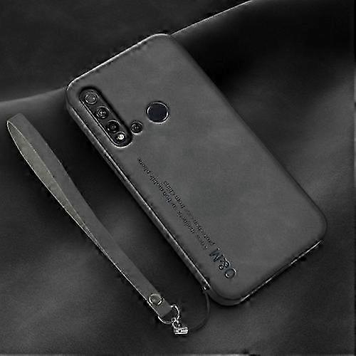 For Huawei nova 5i Lamba Skin Feel Leather Back Phone Case