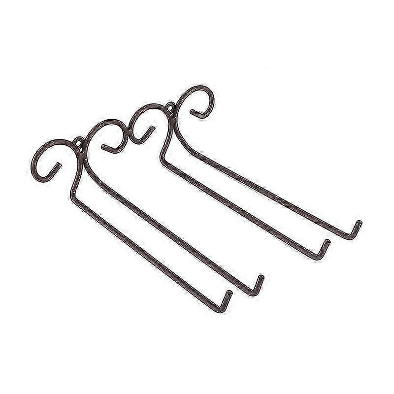 Wine Glass Rack Vintage 2 Rows Wall Mount Hanging Stemware Shelf Wi...