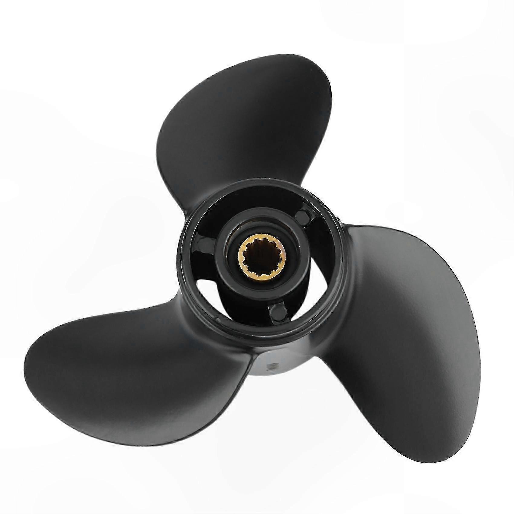 3-Blade Boat Propeller for 4hp-6hp Engines, 7.8x9 Size, 12 Spline Fitment for Outboard Motors