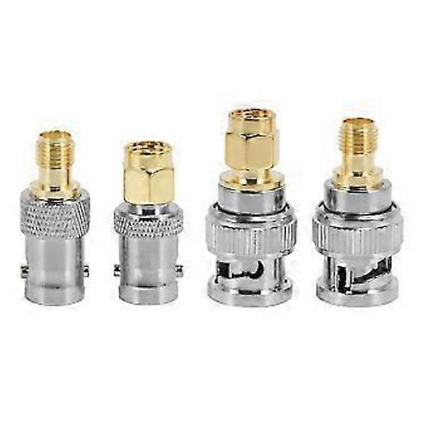 4 Pcs BNC to SMA Type Male Female RF Connector Adapter Test Conversion Kit Set
