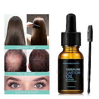 Ricinusolie Biologisch voor wimpers en haargroei, 100% pure ricinusolie Huid & hoofdhuid Voedende haarverzorging Behandelingsolie voor huid, lichaam, nagel