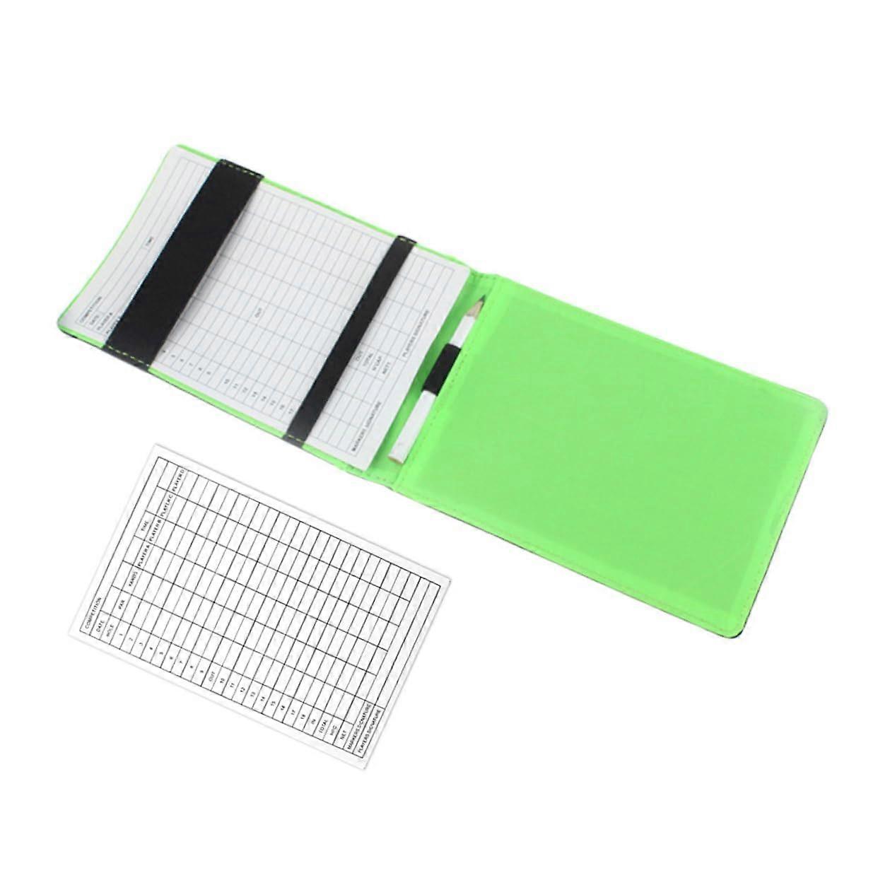 Golf Scorebook 2-Pack Scorecards Holder Portable Recording Notebook For Outdoor Golfing