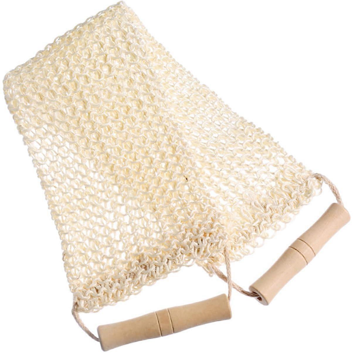 Exfoliating Back Scrubber Sisal Bath Towel For Shower, Body Scrub Sponge, 12 Inch