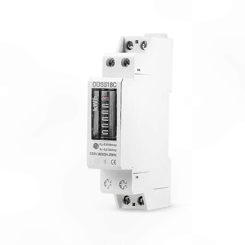 Single Phase kWh Meter for Home Energy Monitoring Wattmeter DIN Rail Mount Power Consumption Tracker