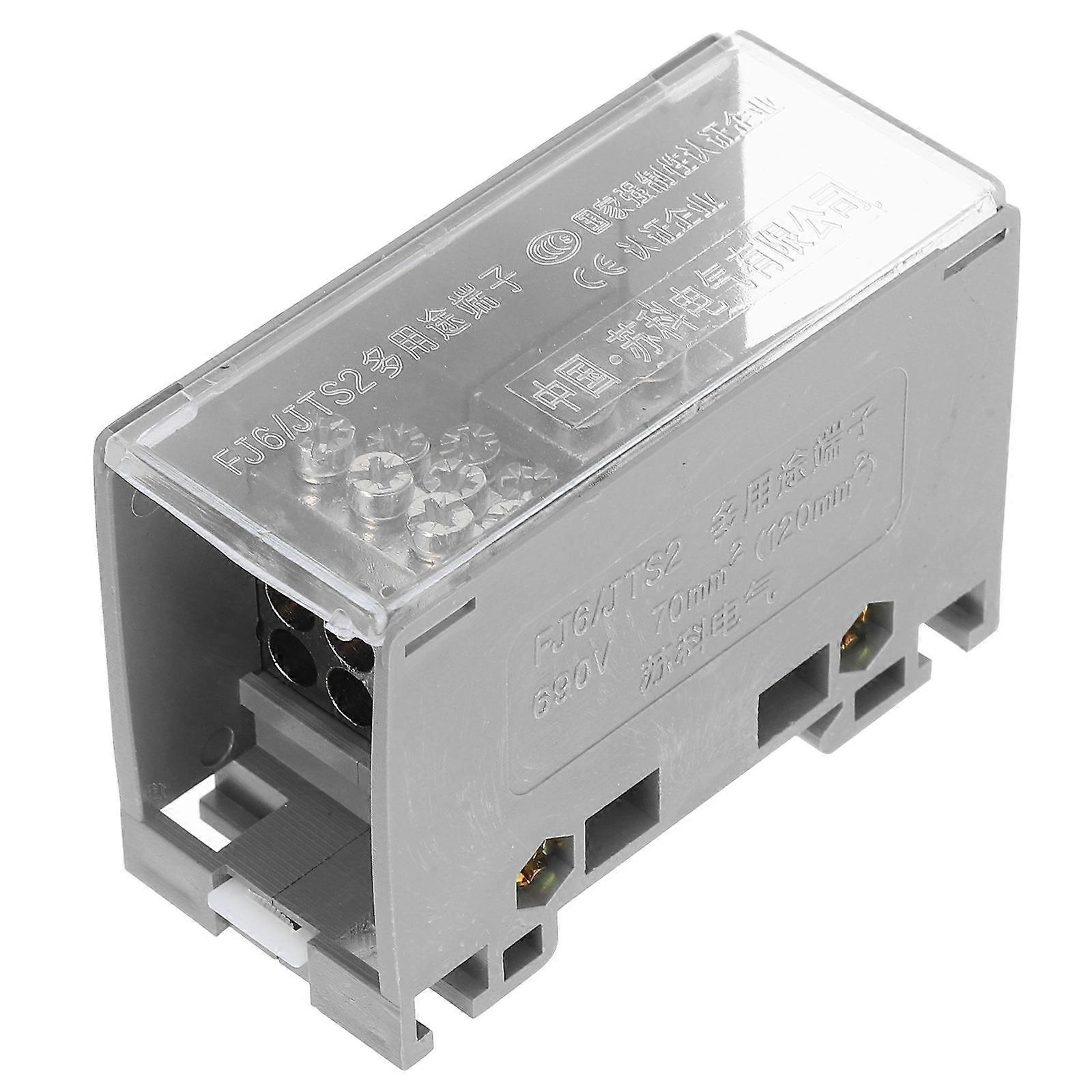 MLINS 1 in 6 Out DIN Rail Terminal Blocks Connectors 1 Set Distribution Block for Circuit Breaker Electrical Wiring Connector