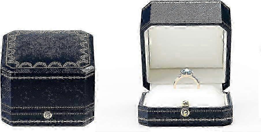 Octagonal Engagement Ring Box - 1pc Jewelry Gift Box for Storing Rings (Ring Not Included) - Perfect for Proposals & Special Occasions