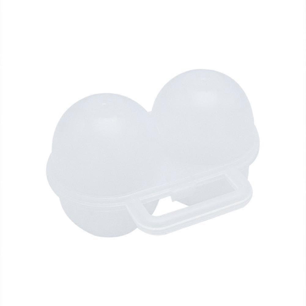 2-Cell Outdoor Portable Egg Box: Shockproof Plastic Egg Tray For Camping, 2-Compartment Egg Carrier, Drop-Resistant